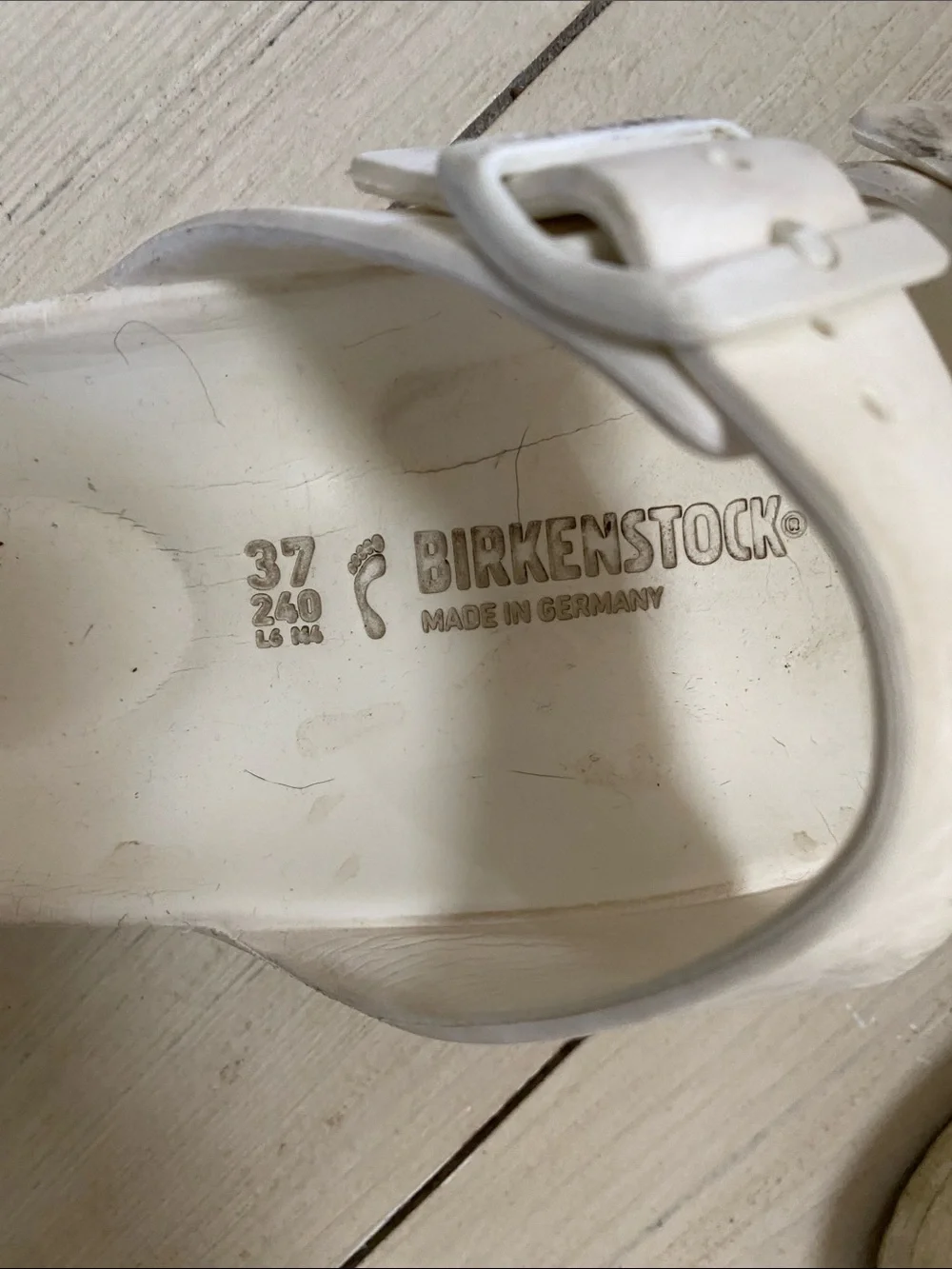 Birkenstock Kids White Two-Strap Arizona Sandals